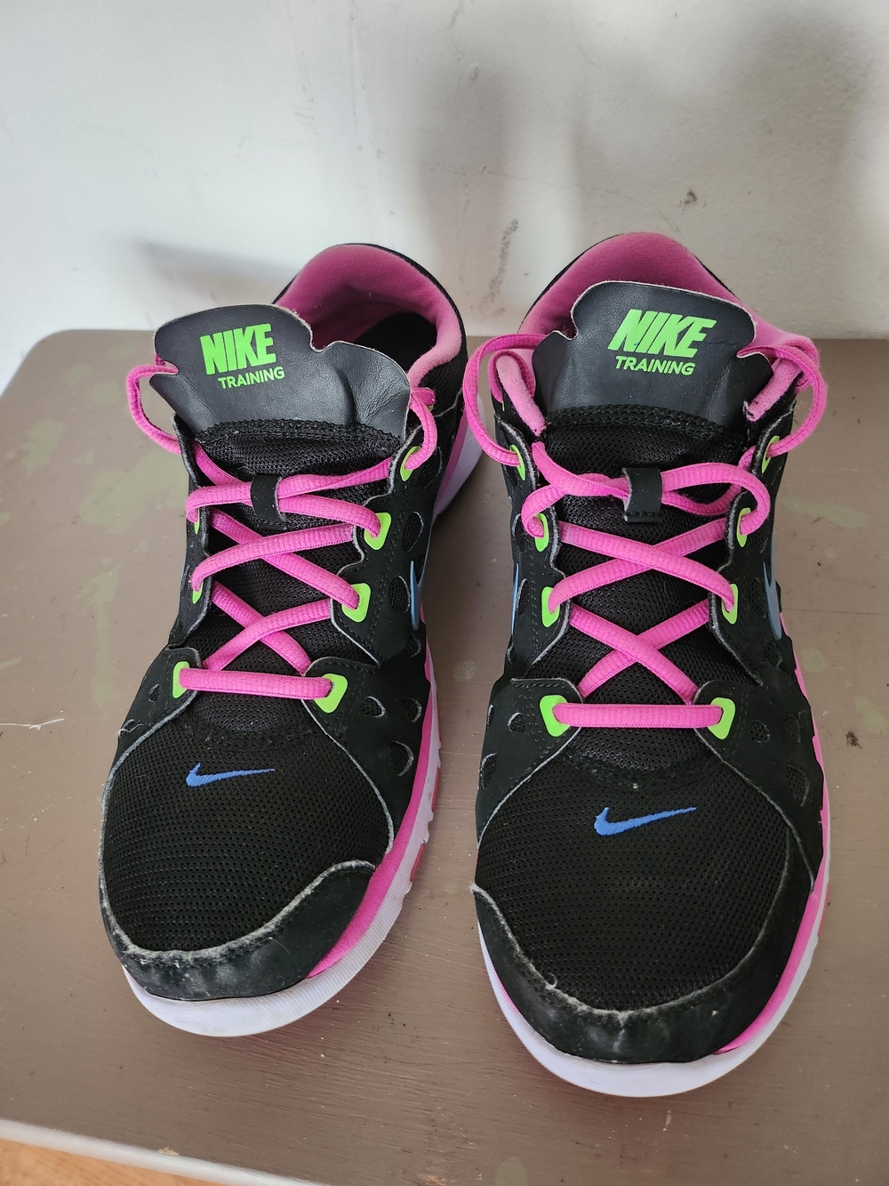 Nike Women’s Black with Pink & Neon Green Training Shoes